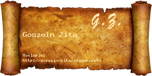 Goszein Zita névjegykártya
